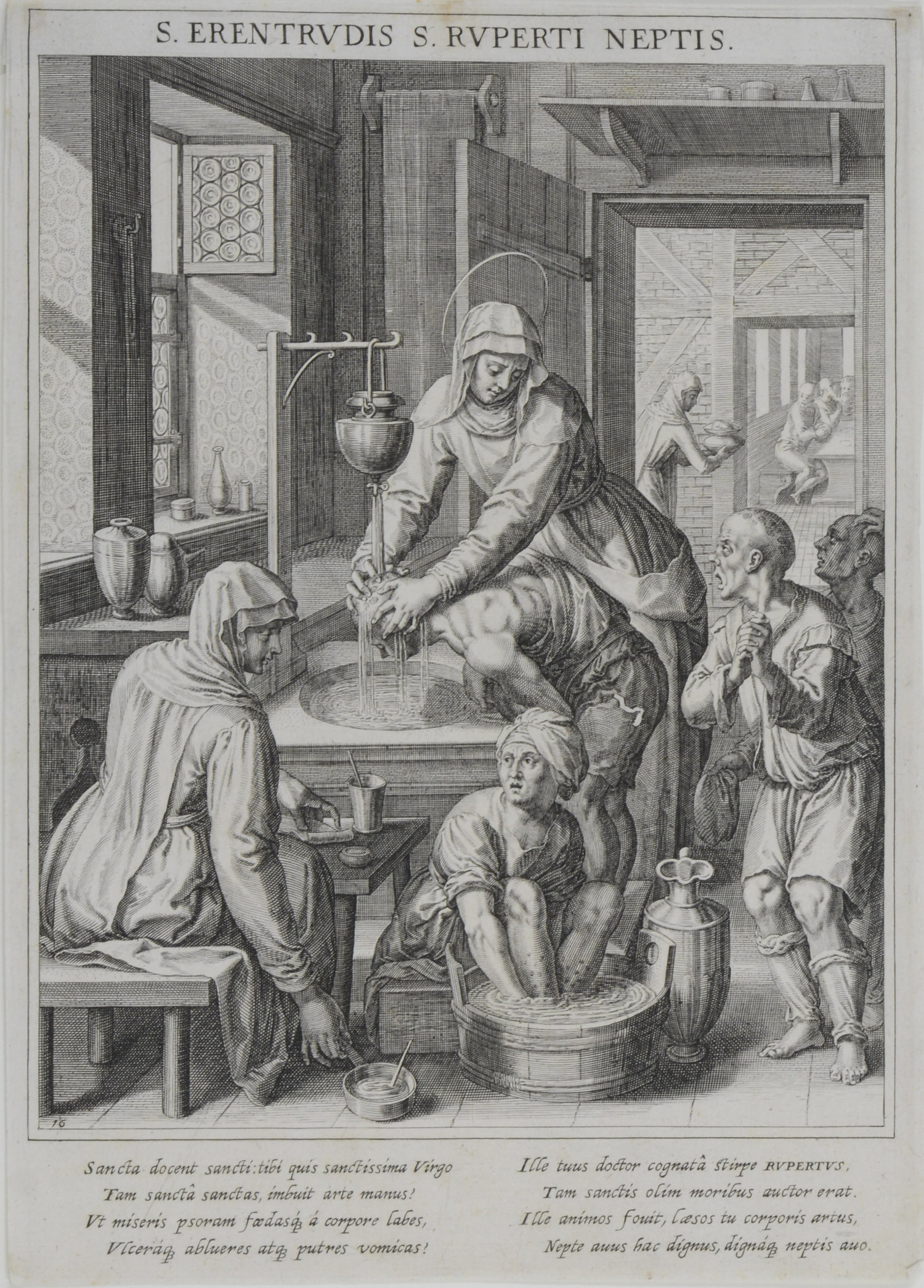 -S. Erentrudis S. Ruperti Neptis. Darstellung der Heiligen Ehrentraut von Salzburg.