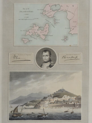 -ELBA - NAPOLEON BONAPARTE - PORTO FERRAJO. Karte der Insel Alba