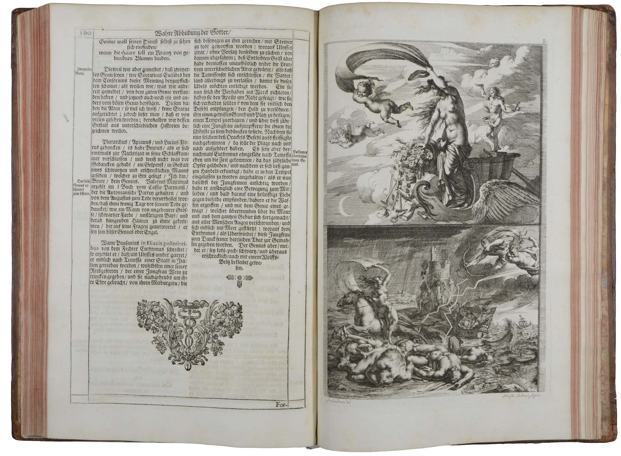 SANDRART, Joachim von. Iconologia Deorum oder Abbildung der Götter, Welche von den Alten verehret worden: Aus den Welt-berühmtesten Antichen der Griechischen und Römischen Statuen... <br />Samt dero eigentlicher Beschreibung, und Erklärung der Heidnischen Tempel-Ceremonien. – Bild 4