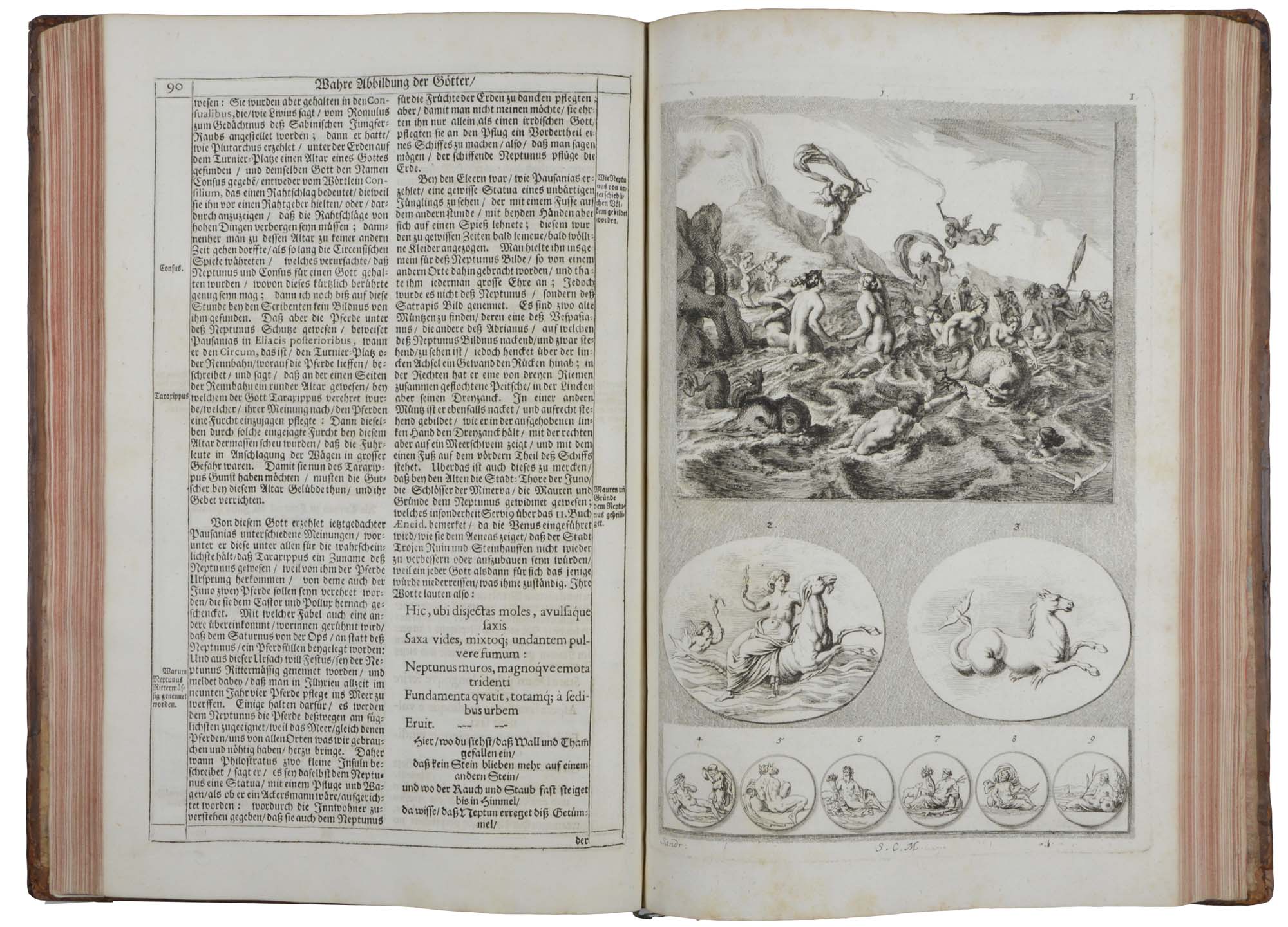 SANDRART, Joachim von. Iconologia Deorum oder Abbildung der Götter, Welche von den Alten verehret worden: Aus den Welt-berühmtesten Antichen der Griechischen und Römischen Statuen... <br />Samt dero eigentlicher Beschreibung, und Erklärung der Heidnischen Tempel-Ceremonien. – Bild 6