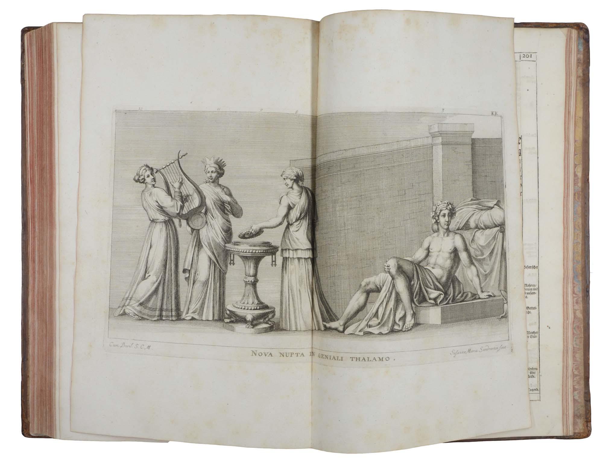 SANDRART, Joachim von. Iconologia Deorum oder Abbildung der Götter, Welche von den Alten verehret worden: Aus den Welt-berühmtesten Antichen der Griechischen und Römischen Statuen... <br />Samt dero eigentlicher Beschreibung, und Erklärung der Heidnischen Tempel-Ceremonien. – Bild 8