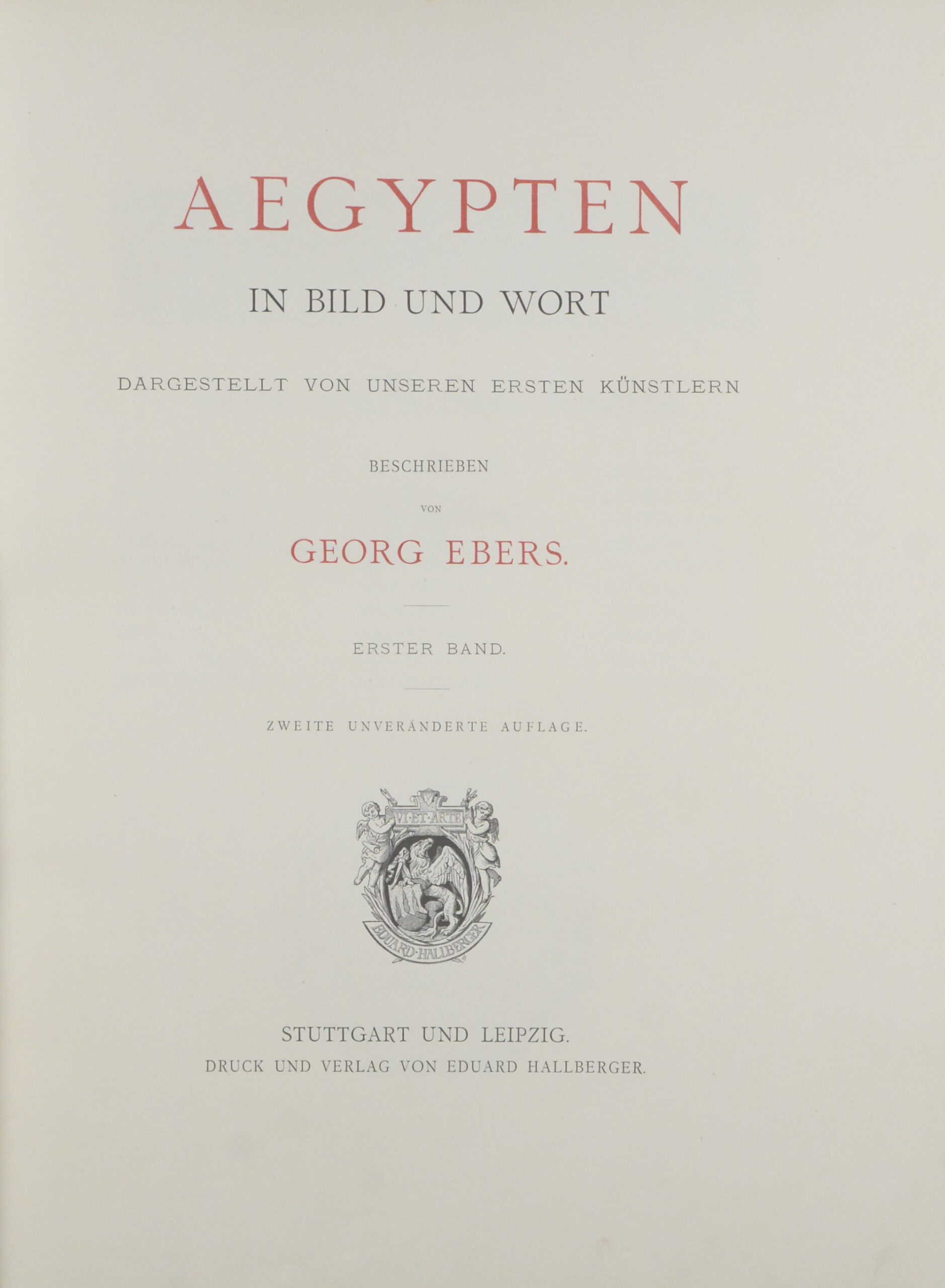 EBERS, Georg. Aegypten in Bild und Wort. <br />Dargestellt von unseren ersten Künstlern. – Bild 3