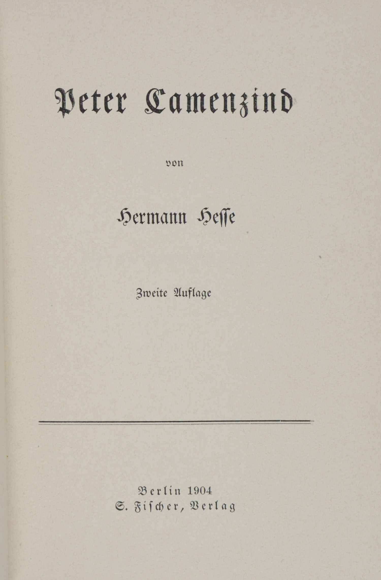 Hermann. -Peter Camenzind.