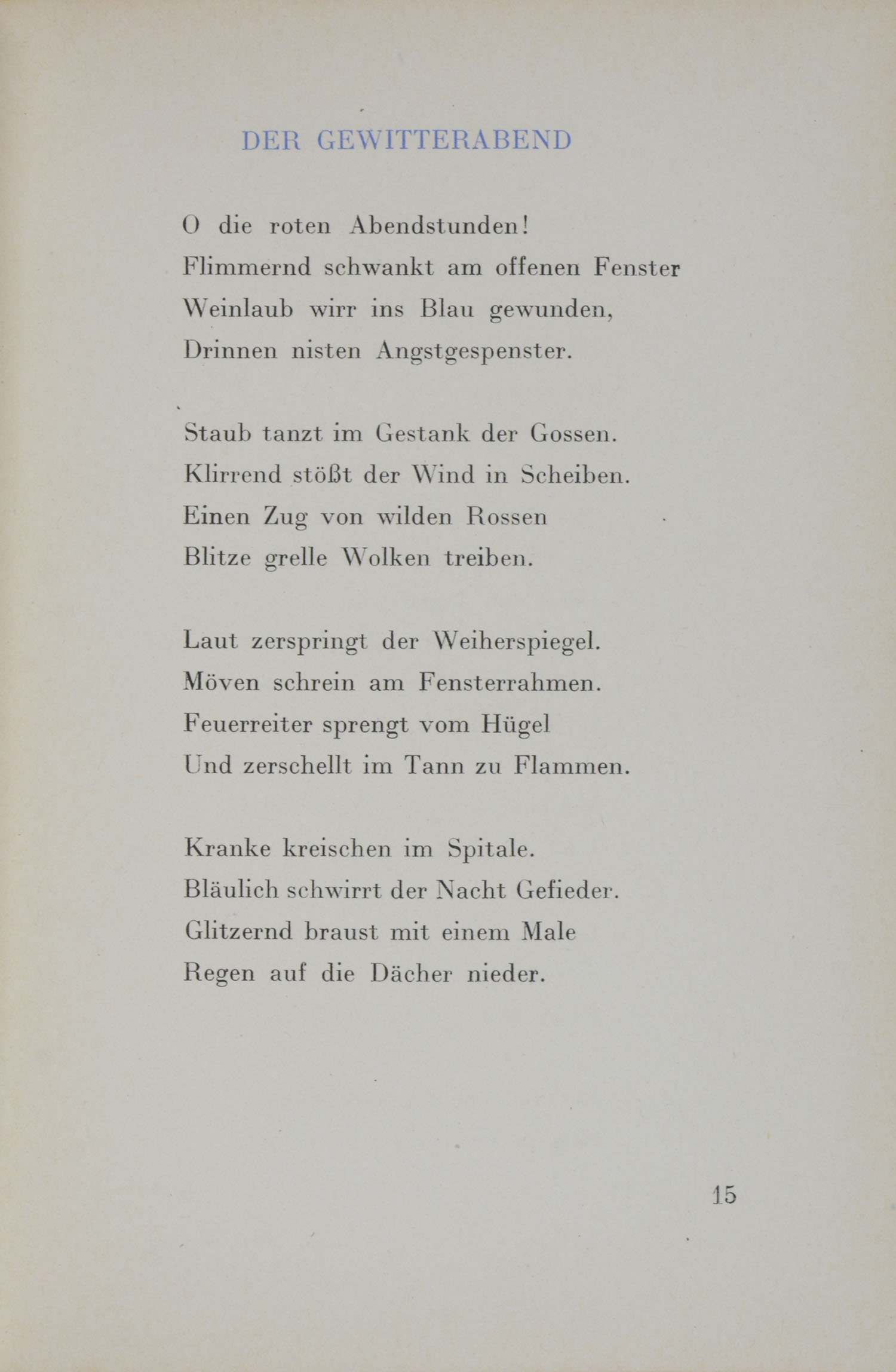 TRAKL, Georg. Die Dichtungen. <br />Erste Gesamtausgabe. – Bild 4