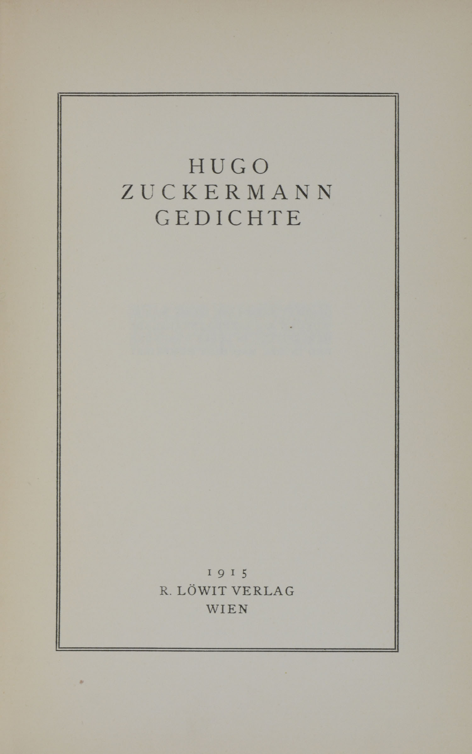 Hugo. -Gedichte.