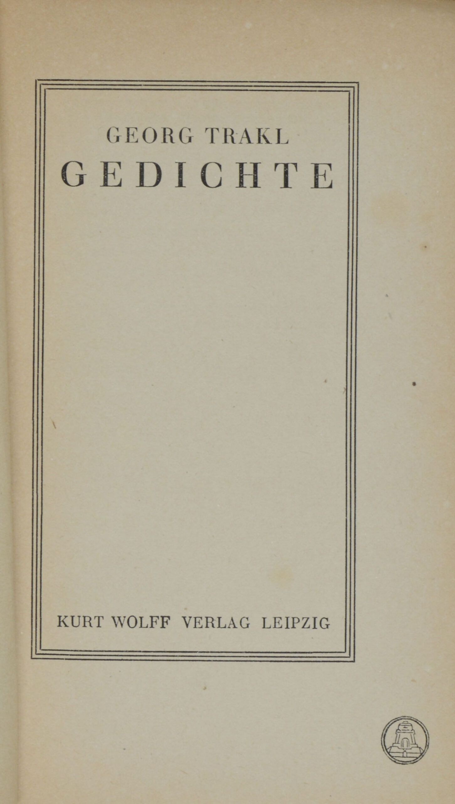 Georg. -Gedichte.