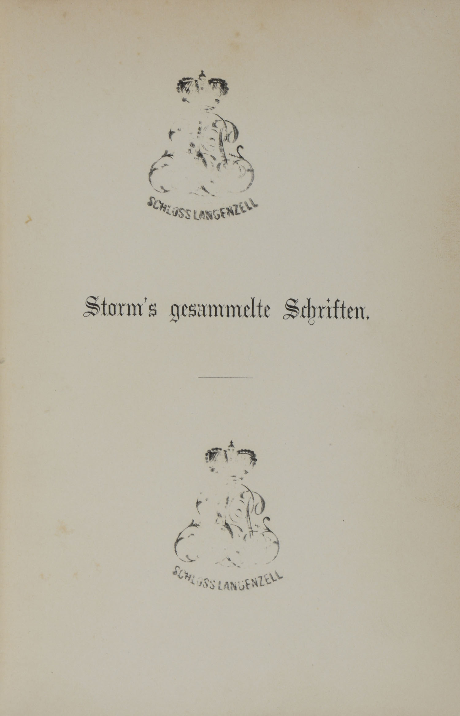 STORM, Theodor. Gesammelte Schriften. <br />Erste Gesamtausgabe. – Bild 4
