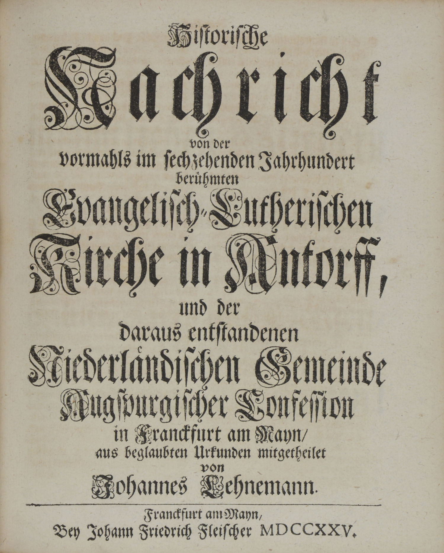 Johann Balthasar. -Evangelisches Denckmahl der Stadt Franckfurth am Mayn