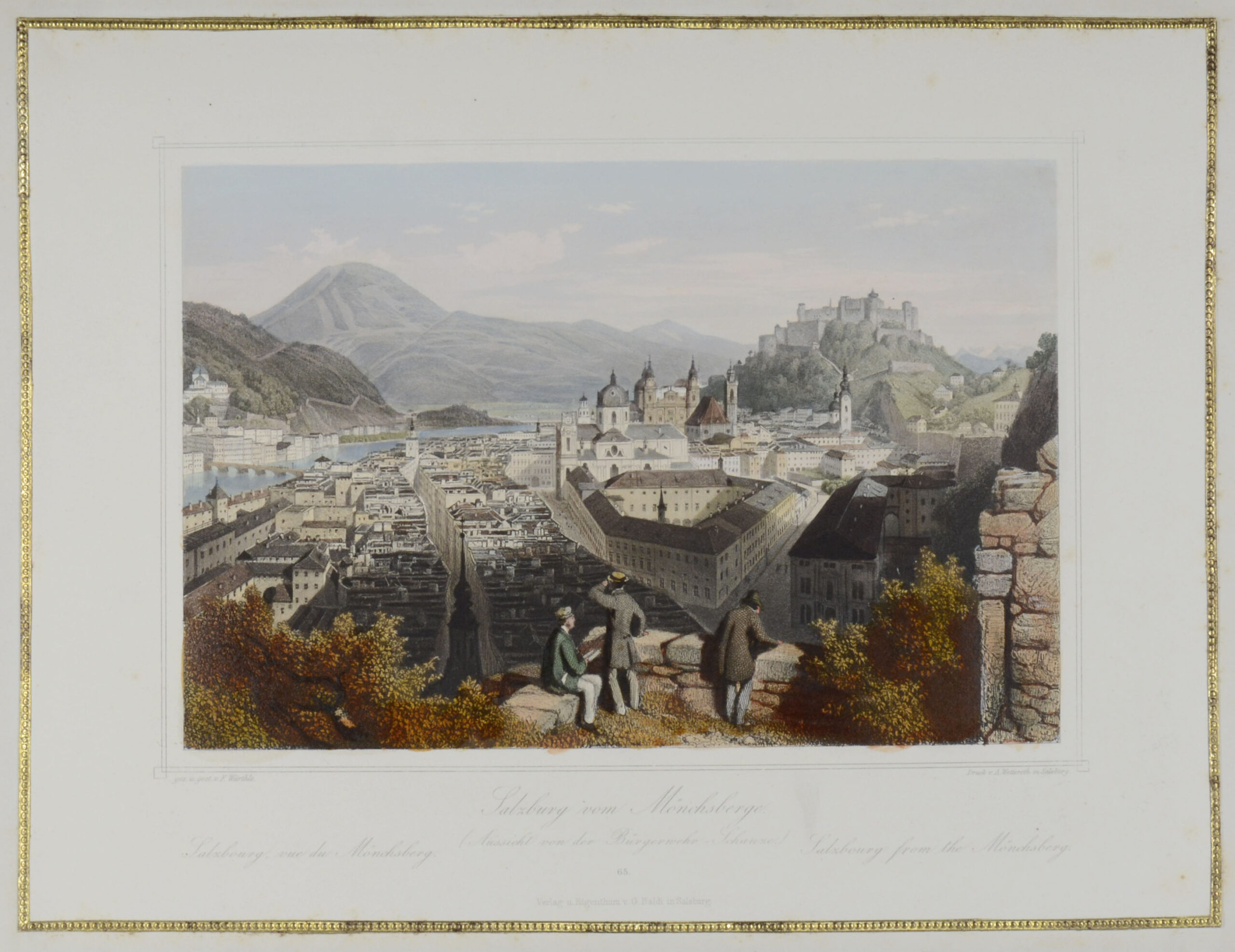Album mit altkolorierten Ansichten von Salzburg und Umgebung. – Bild 5