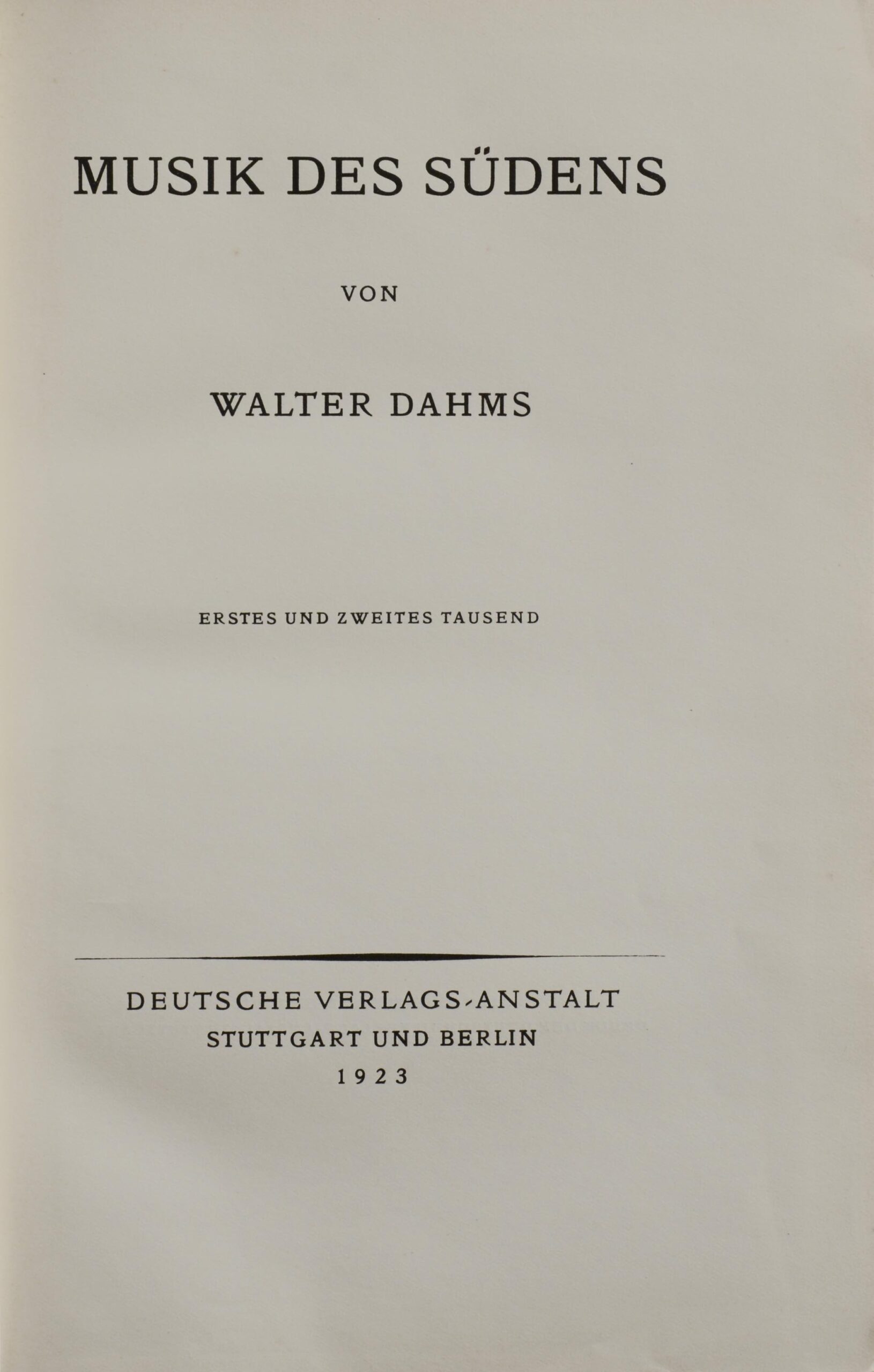 Walter. -Musik des Südens.